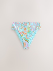 Never Fully Dressed Blue Starburst High Waist Tummy Control Bikini Briefs - Image 7 of 9