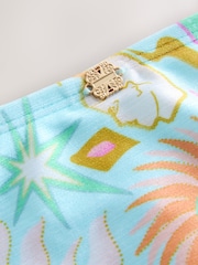 Never Fully Dressed Blue Starburst High Waist Tummy Control Bikini Briefs - Image 9 of 9