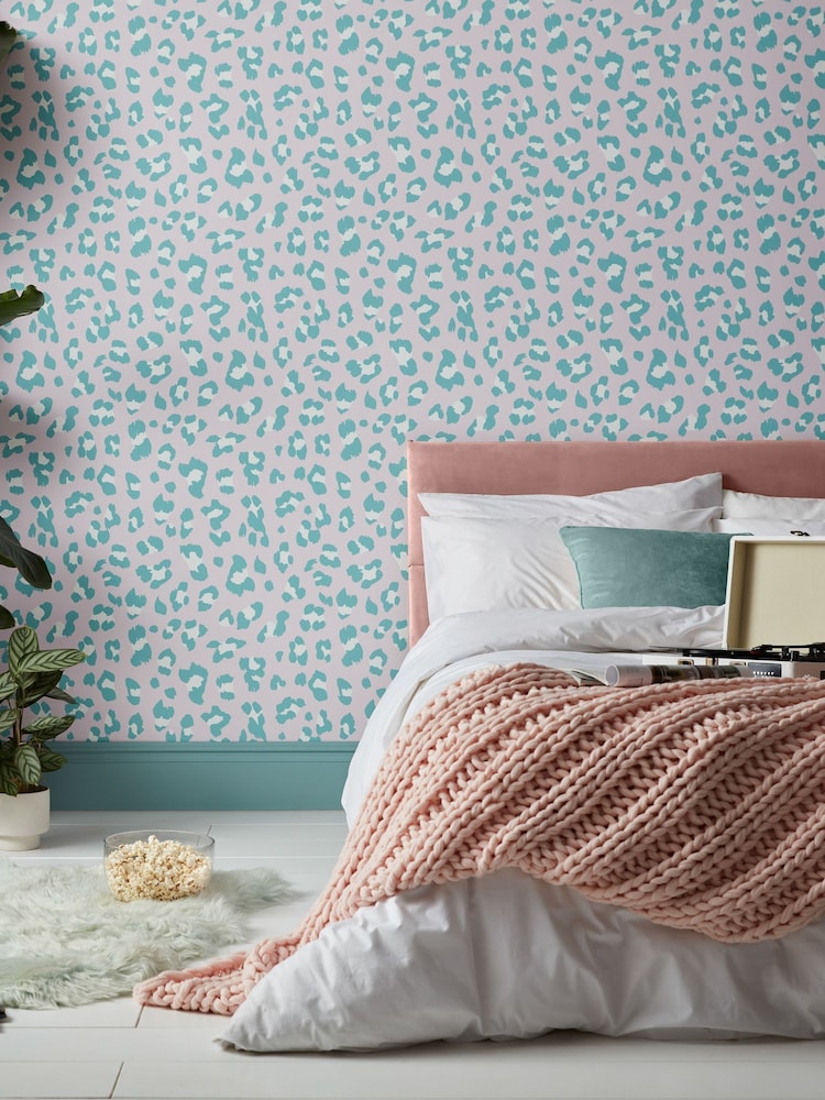Graham & Brown Bubblegum Envy Big Cat 10M Wallpaper - Image 1 of 4