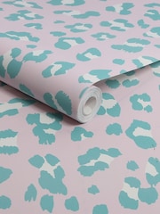 Graham & Brown Bubblegum Envy Big Cat 10M Wallpaper - Image 3 of 4