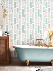 Graham & Brown Rose Sage Envy Morse 10M Wallpaper - Image 1 of 3