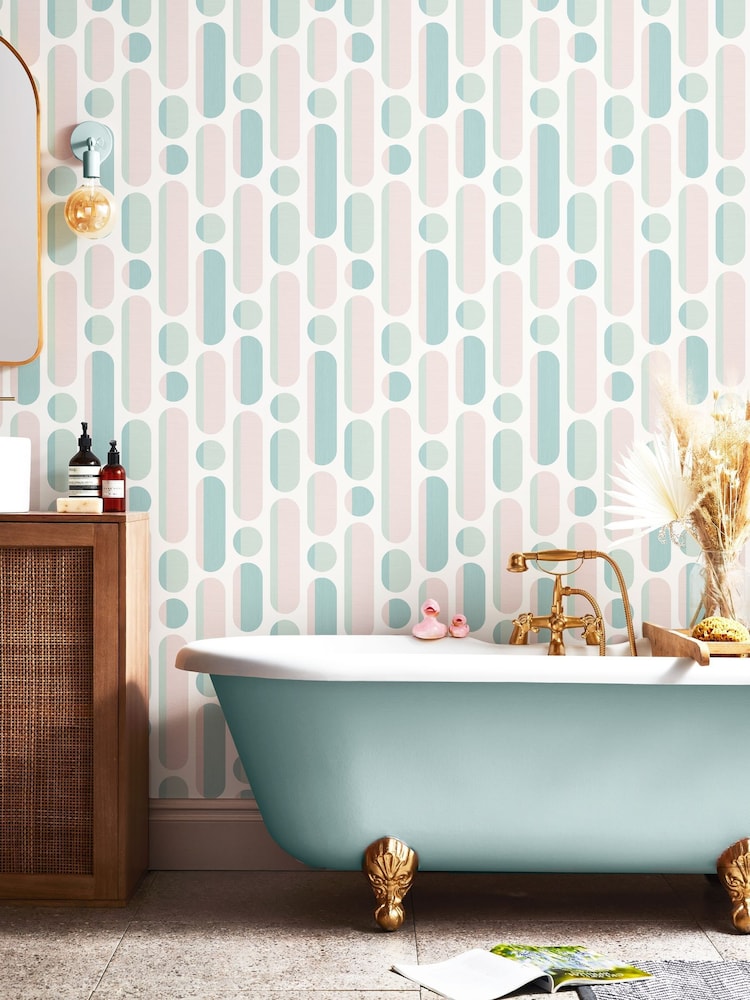 Graham & Brown Rose Sage Envy Morse 10M Wallpaper - Image 1 of 3