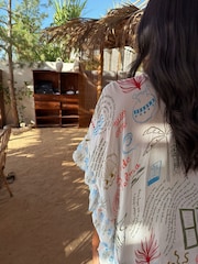 Never Fully Dressed White Sol de Palma Viscose Kimono - Image 5 of 5