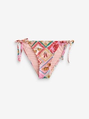 Never Fully Dressed Pink Blue Shell Tie Side bikini Brief - Image 4 of 7