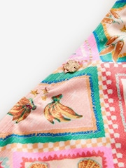 Never Fully Dressed Pink Blue Shell Tie Side bikini Brief - Image 6 of 7