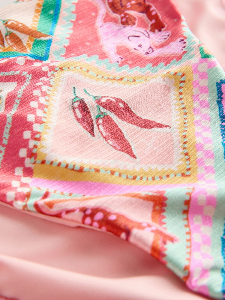 Never Fully Dressed Pink Blue Shell Tie Side bikini Brief - Image 7 of 7