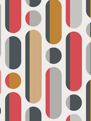 Graham & Brown Red or Grey or Mustard Envy Morse 10M Wallpaper - Image 3 of 3
