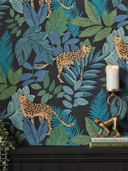 Graham & Brown Night Envy Cheetin 10M Wallpaper - Image 1 of 4