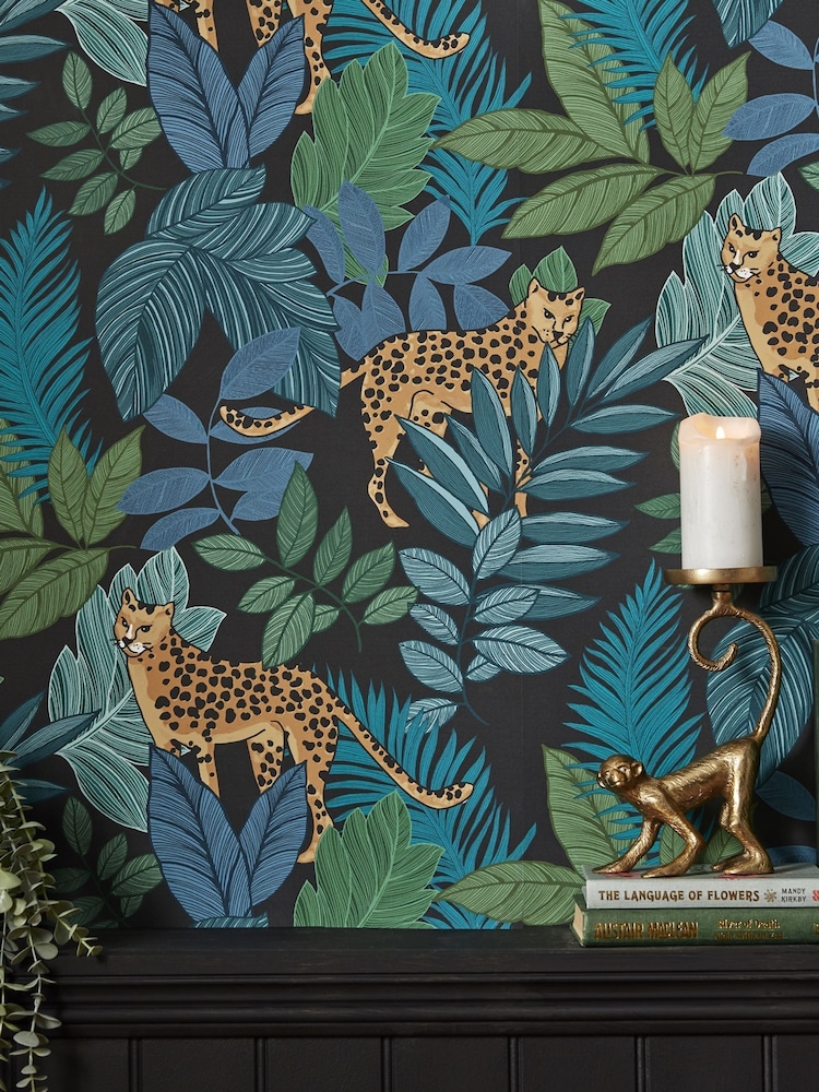 Graham & Brown Night Envy Cheetin 10M Wallpaper - Image 1 of 4