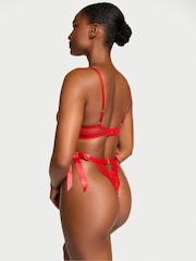 Victoria's Secret Bright Vermillion Red Unlined Lace Balcony Bodysuit - Image 2 of 2