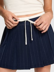 Victoria's Secret PINK Noir Navy Blue Twill Skirt - Image 4 of 5