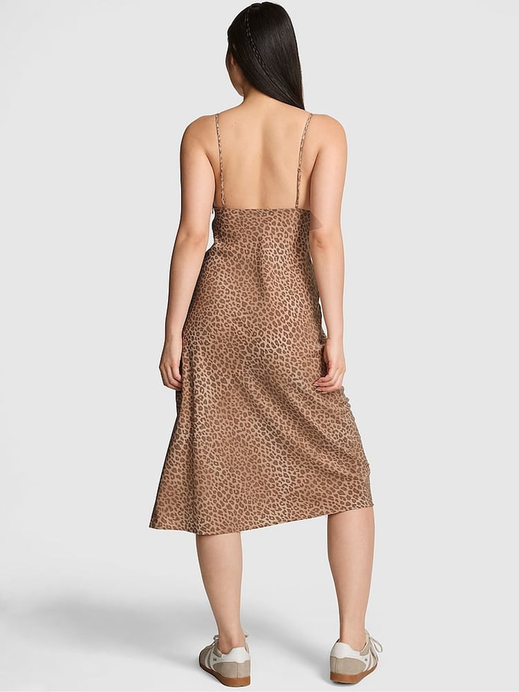 Victoria's Secret PINK Brown Leopard Slip Dress - Image 2 of 2