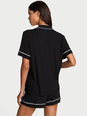 Victoria's Secret Black With Angel Pink Modal Bow Short Pyjamas Set - Image 2 of 2