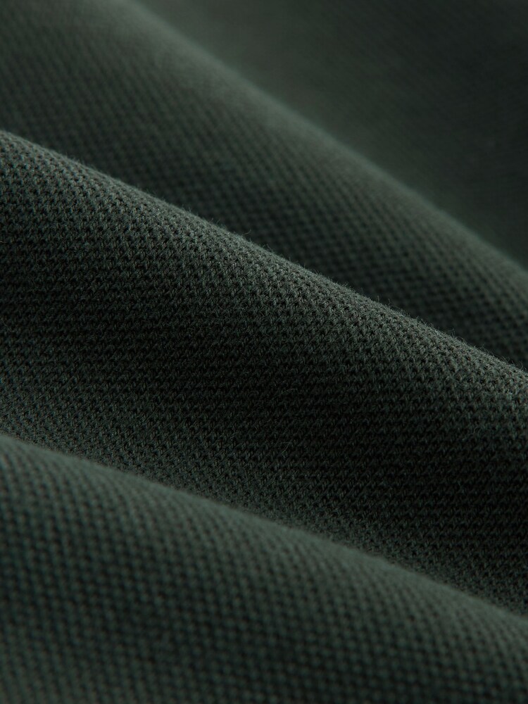 Olive Green Pique Jersey Long Sleeve Over Shirt - Image 9 of 9