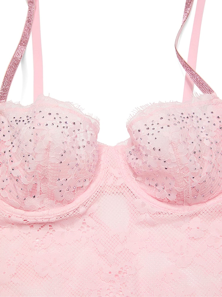 Victoria's Secret Pretty Blossom Pink Twinkle Lace Cami Set - Image 4 of 4 Victoria's Secret Pretty Blossom Pink Twinkle Lace Cami Set - Image 4 of 4