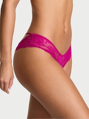 Victoria's Secret Berrylicious Purple Cheeky Lace Strappy Crotchless Knickers - Image 1 of 2