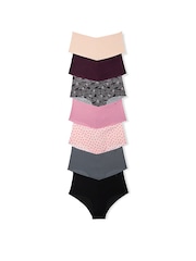 Victoria's Secret Nude/Red/Black/Pink/White/Grey Cheeky 7 Pack Knickers - Image 1 of 3