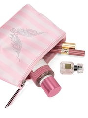 Victoria's Secret Pink Iconic Stripe Shine Fashion Show Satin Pouch - Image 3 of 3