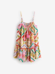 Never Fully Dressed Pink Tiered Strappy Slip Mini Dress - Image 5 of 8