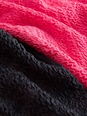 Pink/Black Crinkle 2 Pack Tummy Control Scoop Swimsuits - Image 12 of 13