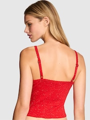 Victoria's Secret PINK Heather Christmas Red Pyjama Cami Top - Image 2 of 3