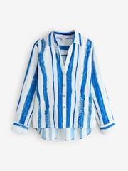 Multi Long Sleeve Relaxed Button Down Shirt - Image 1 of 1