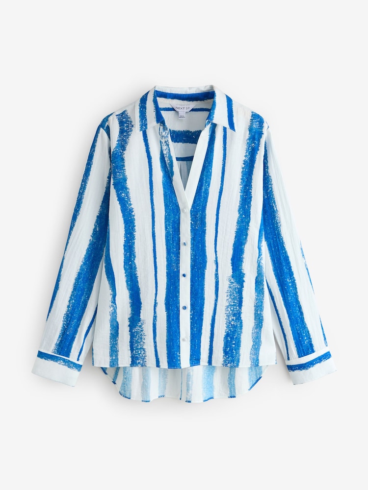 Multi Long Sleeve Relaxed Button Down Shirt - Image 1 of 1