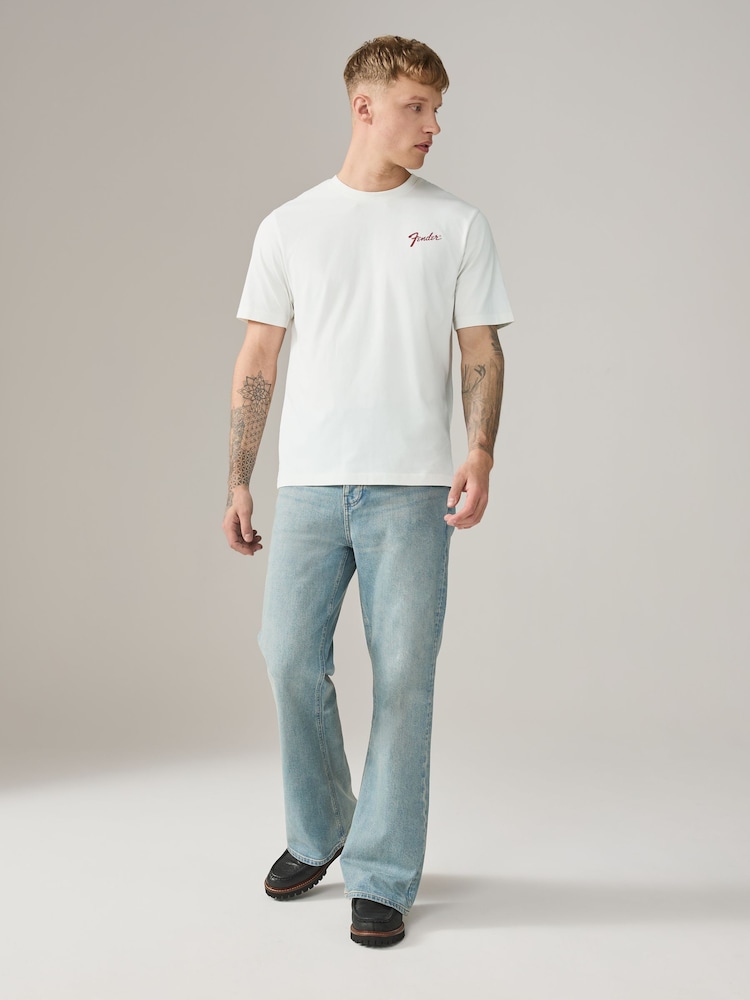 白色芬达 - 常规版型 - Band Graphic 印花 T恤 - 8的图像2｝