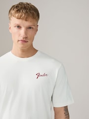 白色芬达 - 常规版型 - Band Graphic 印花 T恤 - 8的图像4｝