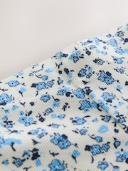 Blue Ditsy 1 Pack Rib Flare Leggings (3-16yrs) - Image 3 of 4