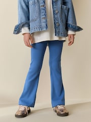 Blue 1 Pack Rib Flare Leggings (3-16yrs) - Image 1 of 7