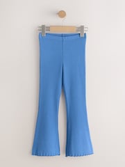 Blue 1 Pack Rib Flare Leggings (3-16yrs) - Image 4 of 7