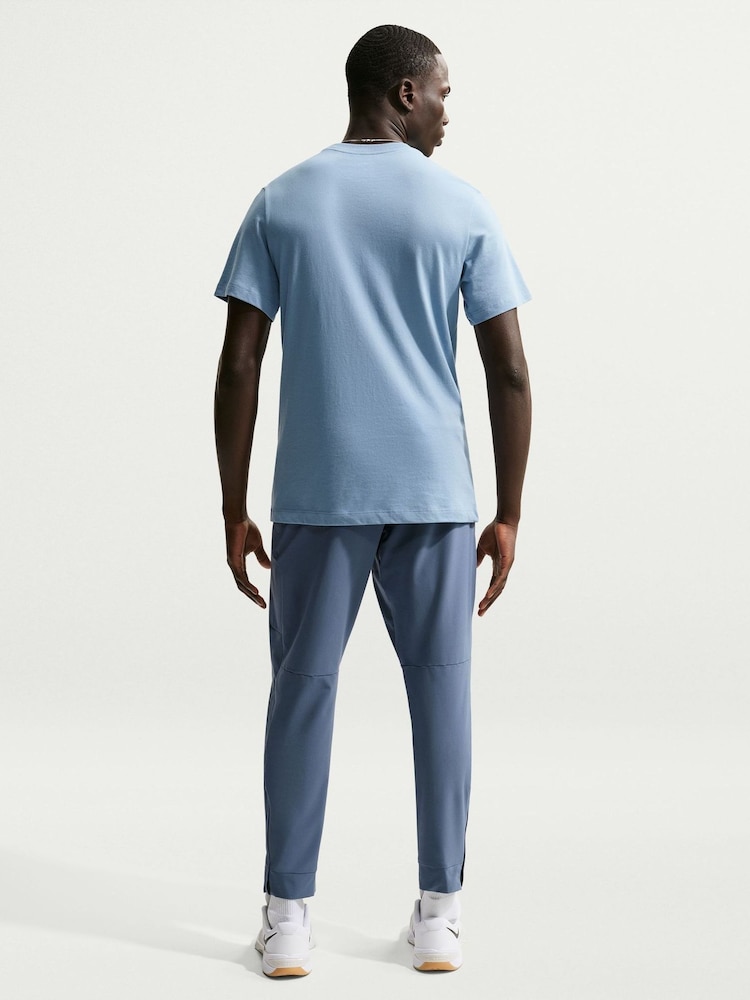 Nike Work Blue Dri-FIT Large Swoosh Graphic Training T-Shirt - Image 2 of 5