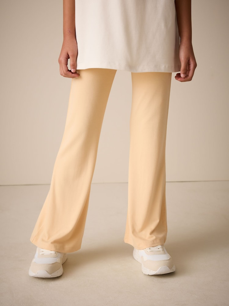 Amarelo - Leggings Flare Dobráveis (3-16anos) - Imagem 1 de 8