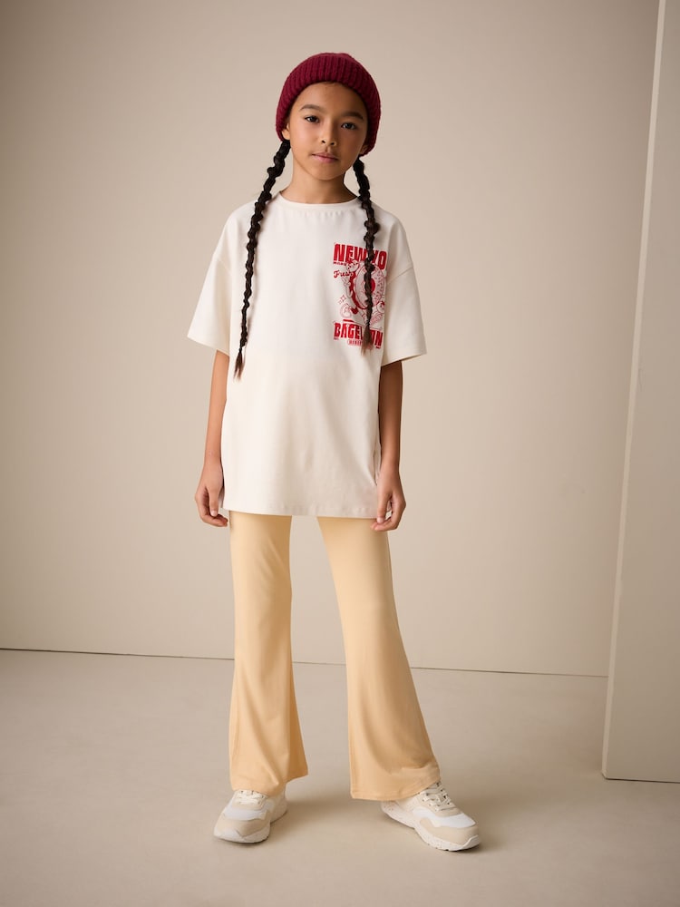 Amarelo - Leggings Flare Dobráveis (3-16anos) - Imagem 2 de 8