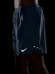 Nike Work Blue Dri-FIT Stride 7 Inch Brief Lined Running Shorts - Image 6 of 6