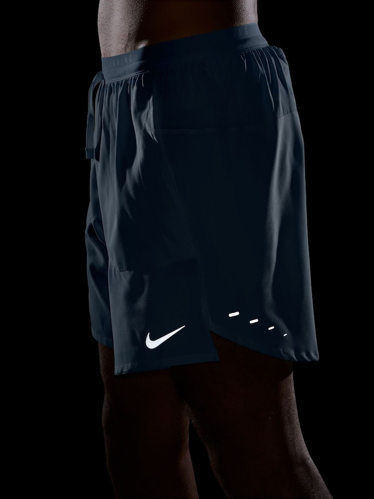 Nike Work Blue Dri-FIT Stride 7 Inch Brief Lined Running Shorts - Image 6 of 6