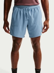 Μπλε εργασίας - Σορτς για τρέξιμο Nike Dri-FIT Stride 7 ίντσα 2-σε-1 - Εικόνα 3 του 5