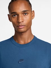 Nike Court Blue Sportswear Premium Essentials T-Shirt - Image 3 of 3