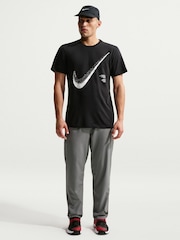 Nike Black Dri-FIT Large Swoosh Graphic Training T-Shirt - Image 1 of 5