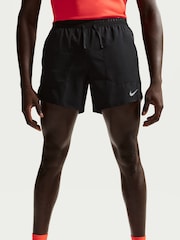 Nike Black Dri-FIT Stride 5 Inch Brief Lined Running Shorts - Image 1 of 5