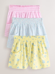 Pink/Blue/Yellow Ditsy - Throw On Holiday Shorts (3-16yrs) - صورة 1 من 7