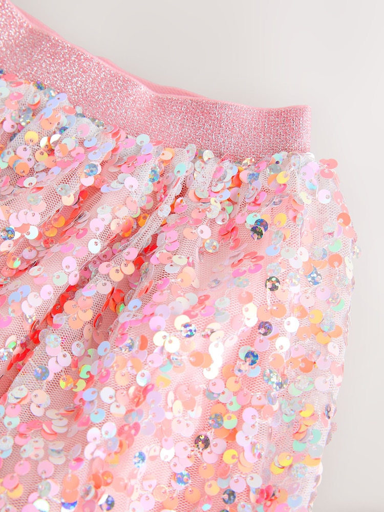 Coral rosa - Falda de lentejuelas (3-16 años) - Imagen 7 de 7