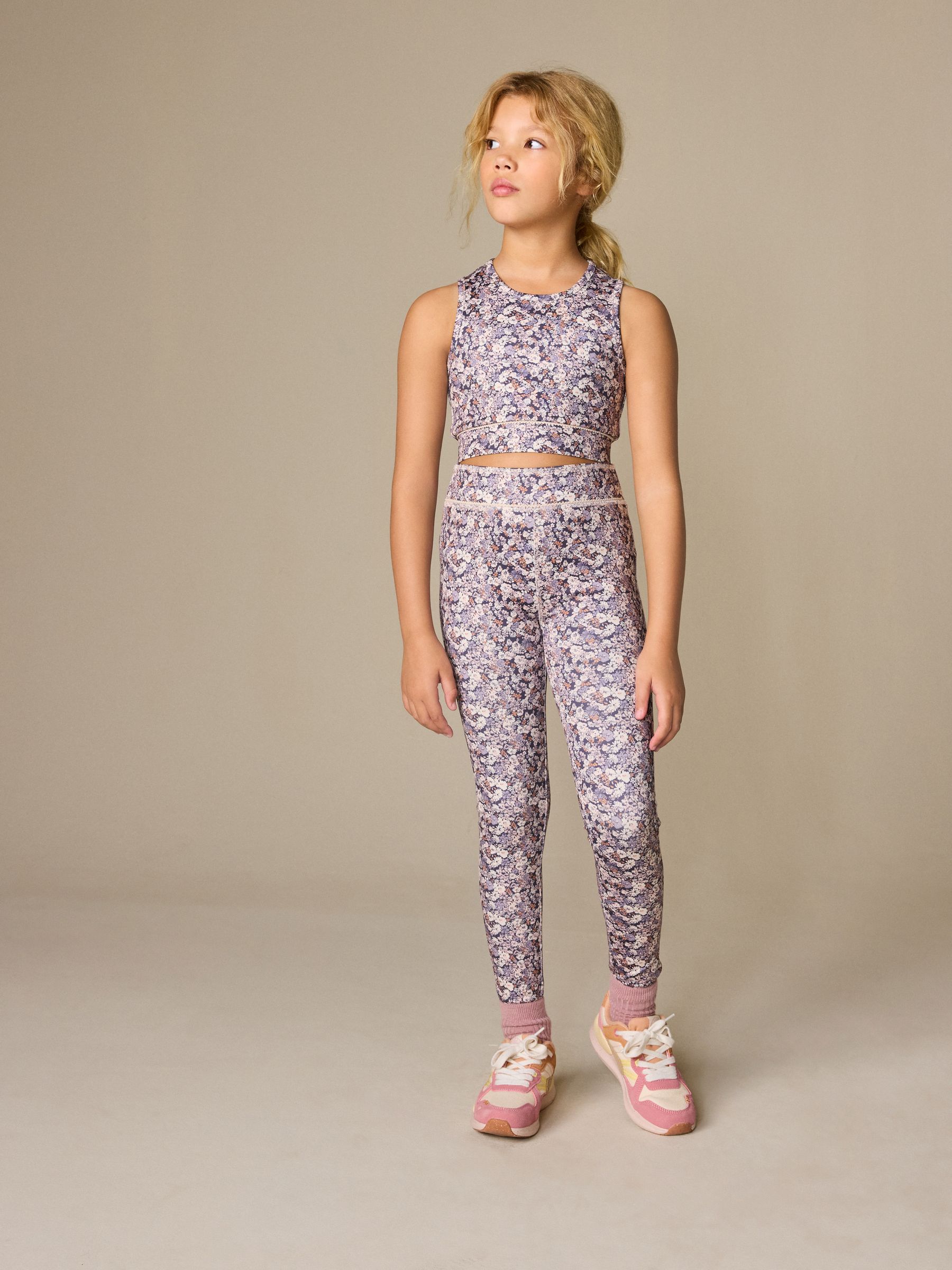 Buy Lilac Purple Floral Sport Leggings (3-16yrs) from Next Romania