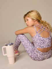 Flieder/Violett geblümt - Sport-Leggings (3-16 Jahre) - Bild 4 von 4