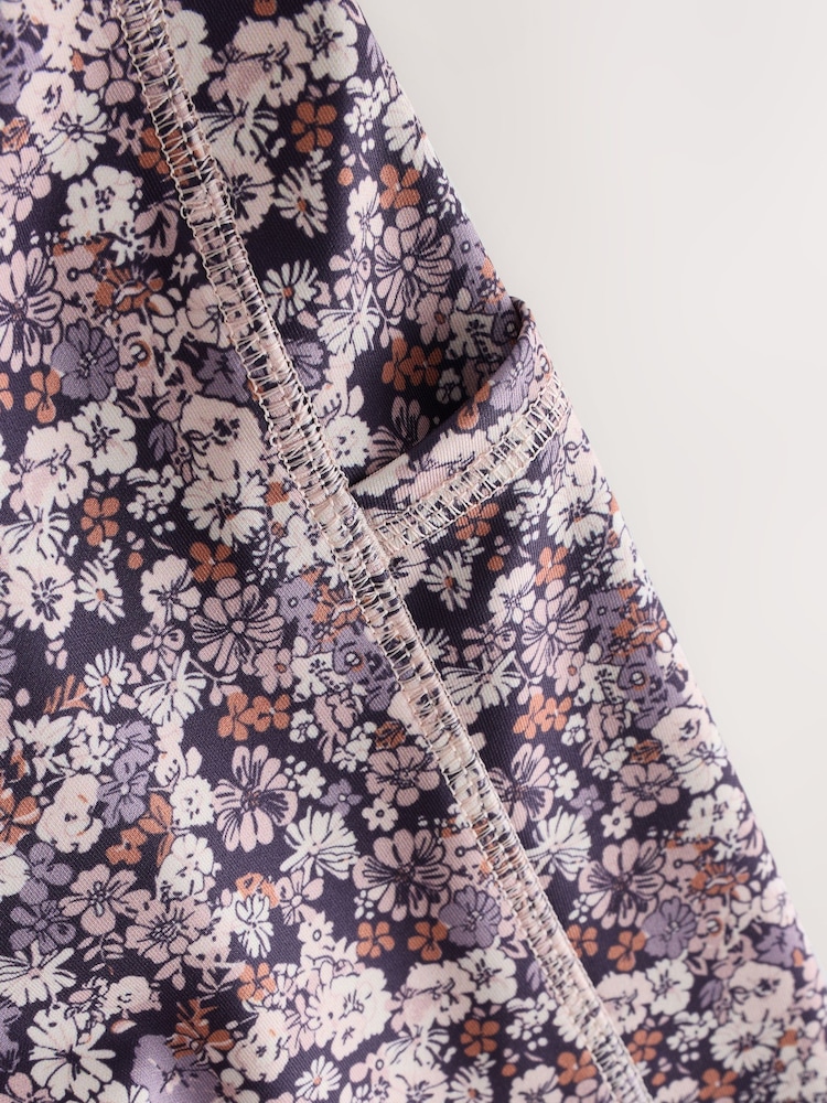 Lila púrpura floral - Leggings deportivos (3-16años) - Imagen 8 de 8