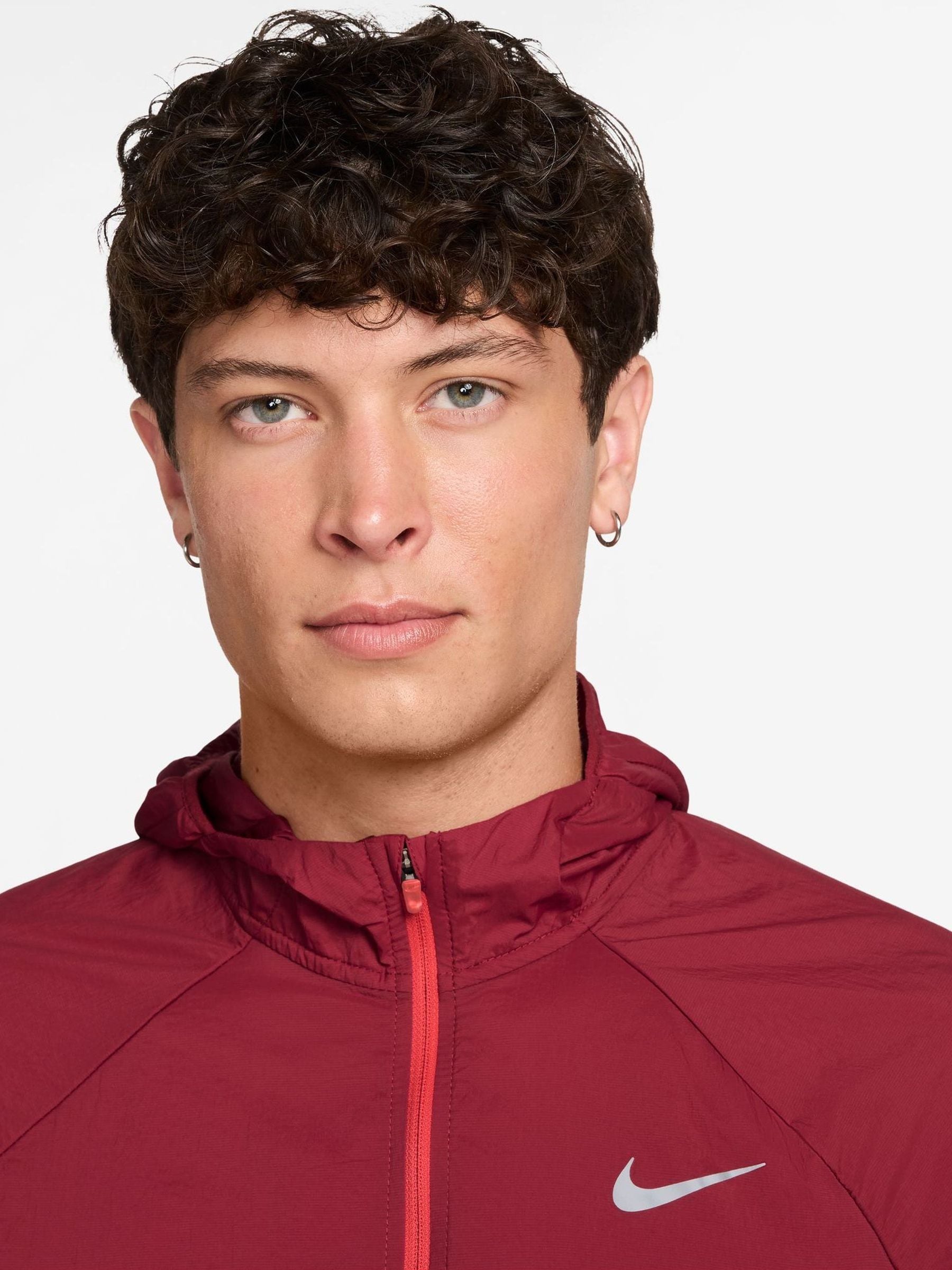 Buy Nike Team Crimson Red Dri-FIT Stride Woven Running Jacket from