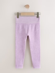 Lilac Purple Seamless Ribbed High Waist Leggings (3-16yrs) - Image 1 of 4