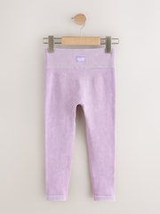 Lilac Purple Seamless Ribbed High Waist Leggings (3-16yrs) - Image 6 of 8