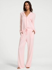 Victoria's Secret Angel Pink Modal Bow Long Pyjamas Set - Image 1 of 3